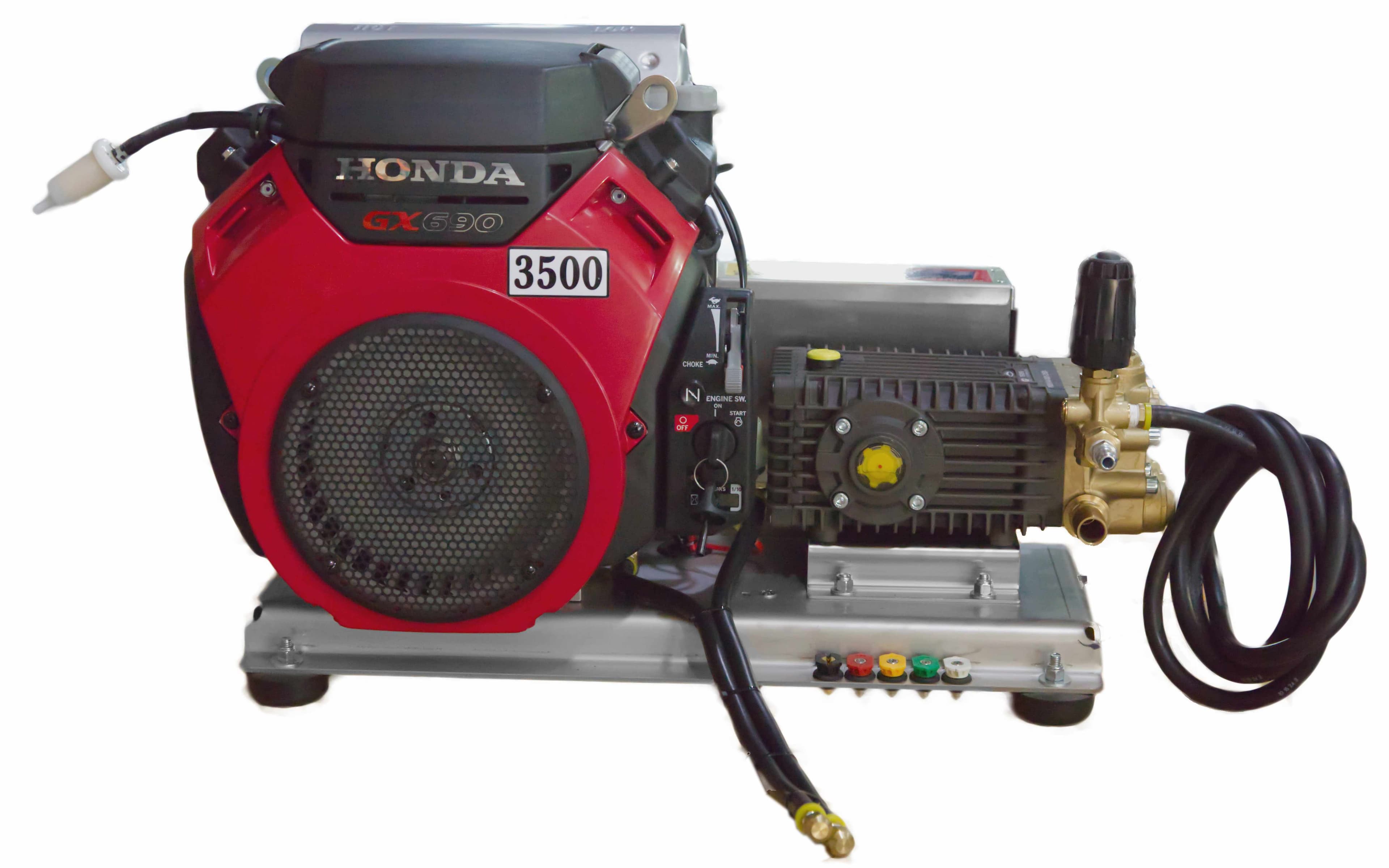 GX690 Honda Electric Start 8 GPM 3500 PSI HD Commercial Belt Drive General Pump (Tips Only)