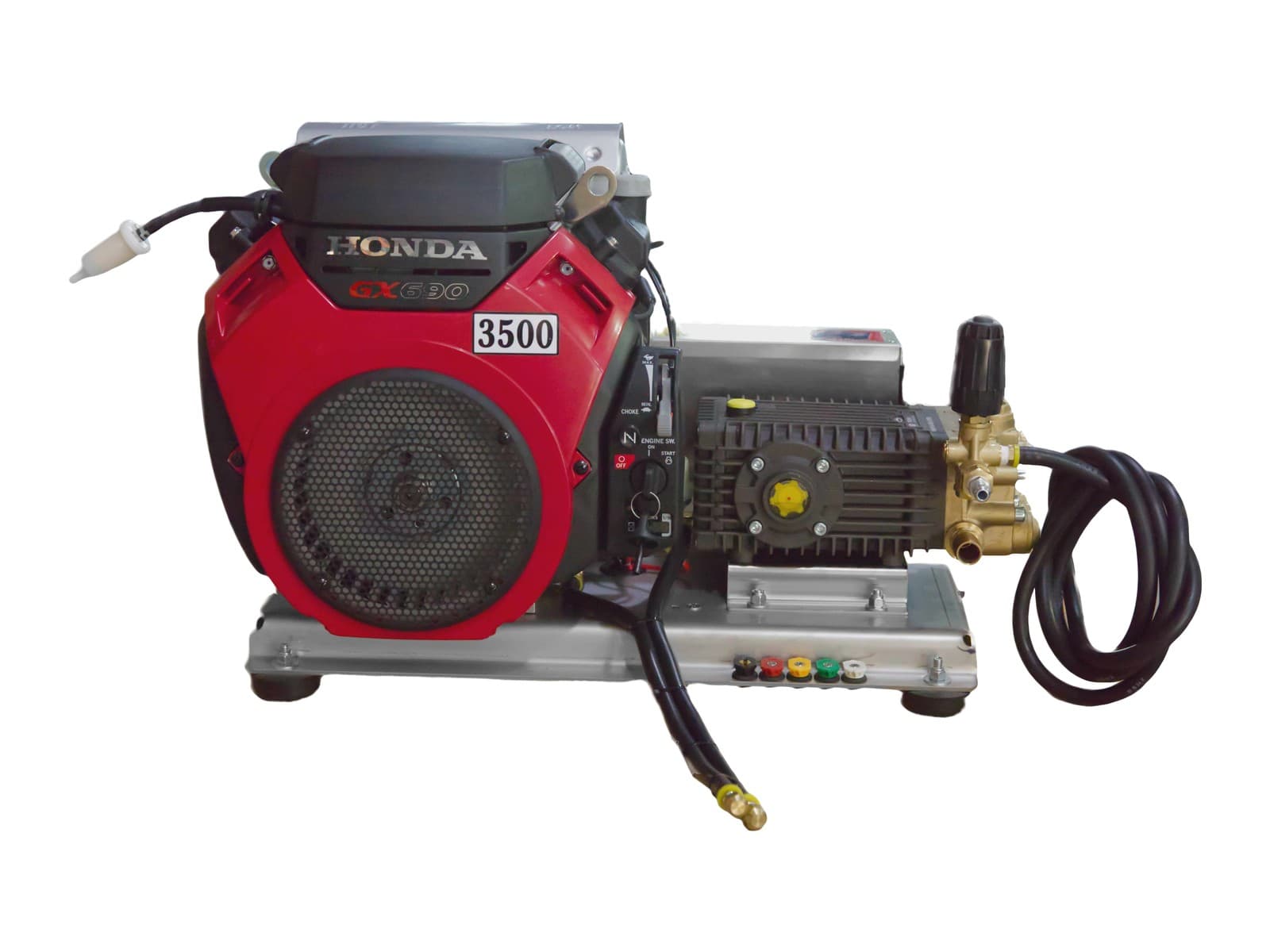 GX690 Honda Electric Start 8 GPM 3500 PSI HD Commercial Belt Drive General Pump (Tips Only)